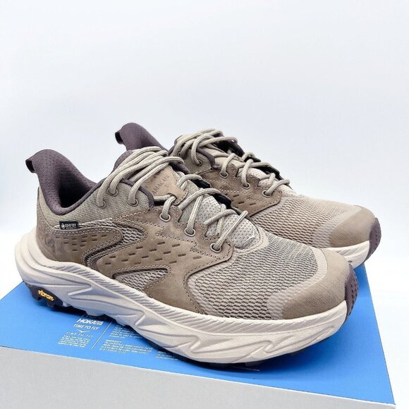 Hoka One One Anacapa 2 Low GTX Trail Hiking Running Dune/ Oxford Tan Mens US 8 D - Picture 1 of 12